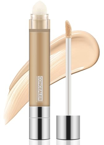 Boobeen Corrector Líquido en Barra de Doble Punta para Mujer, Corrector Natural de Ojeras, Base de Maquillaje de Larga Duración y Cobertura Total