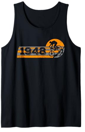 MTB Bike Ciclista Mountainbike Nacido en 1948 Cumpleaños Camiseta sin Mangas