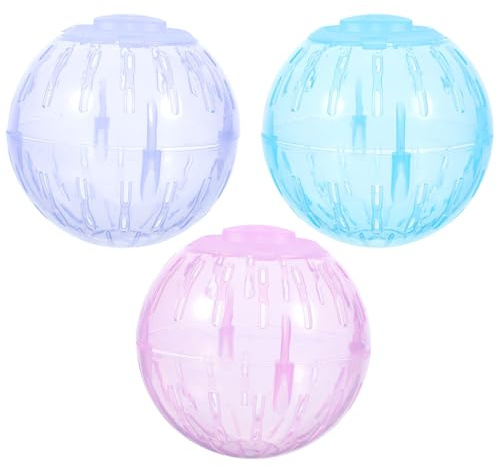 VERDANVERSE 3 Piezas Bolas Mini para Hámster Juguete Interactivo y Resistente para Entrenamiento y Entretenimiento de Roedores Suministros para Mascotas Colores Aleatorios Color Aleatorio