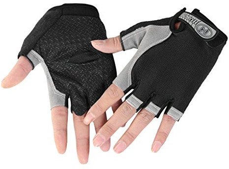 YJZQ Men Women Sports Half Finger Gloves Mittens Breathable & Non-slip Cycling Gloves Shockproof Fingerless Gloves for for Riding Motorcycle Bike Camping Hiking Climbing Fitness UV protection Gloves