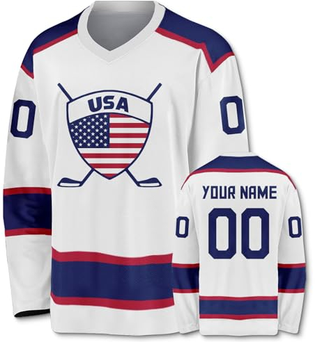 Generic Personalisierte Hockey Trikots Druck- und Färbestickerei Sport Geschenke Personalisierte Namen Nummer für Herren Damen Junge