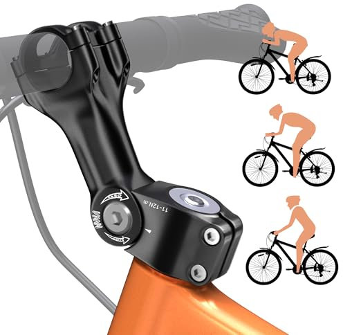 NICEDACK Fahrrad Vorbau 31,8mm*100mm, Aluminiumlegierung Fahrradlenker Vorbau ±60° Verstellbar, Fahrrad Lenkererhöhung, Rostfrei Lenkervorbau Verstellbar für E-Bike (Fahrradvorbau 2. Generation)