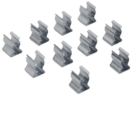 10 clip a molla, clip a molla aperta, collari per tubi, in acciaio al manganese, resistenti, 6-28 mm, per garage, baracche, cortili, armadi (6 mm)