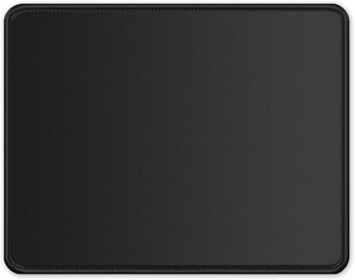 MODE BLEND Black Mouse Pad Premium Textured Mousepad PU Leather Gaming Pad Mat Desk Pad Waterproof with Ultimate Comfort and Durability for Computers, Laptop, Office & Home (18X22 cm)