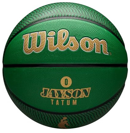 Wilson NBA Player Icon Outdoor Basketball – Tatum, Grün/Weiß, 7
