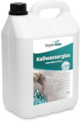 SuperBau Kaliwasserglas 5L (ca.50m²) Vielseitige Anwendung – für Beton Versiegelung, Grundierung, Imprägnierung, Holzschutz, Bindemittel, Mauerabdichtung, Schutz vor Feuchtigkeit
