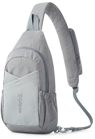 G4Free Sling Bag Casual Chest Shoulder Handbag Crossbody Backpack for Men with Front Pocket (Gray)
