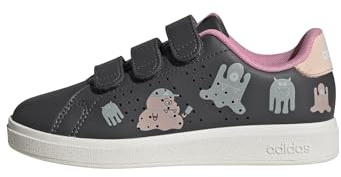 adidas Mixte Enfant Advantage Base 2.0 Shoes Children, Grey Six/Off White/Bliss Pink, 30 EU