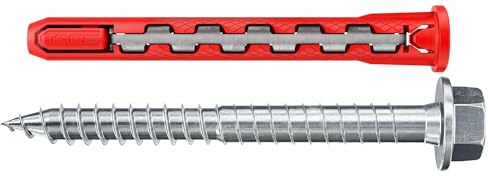 fischer 577364 HybridPower 10 x 90 FUS, dowels for Highest Load Capacity and Safety, Easy Installation Without Setting Tools, Universal for Perforated and Solid Building Materials, Masonry, Concrete