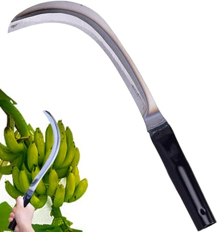 Mimoqk Falce Da Giardino - Falce Multiuso Manuale Con Impugnatura Ergonomica - Taglio Pesante Leggero Attrezzo Giardinaggio Per Campo Siepe Giungla Sentiero Esterno