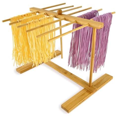 YITONGFU Soporte para Pasta Fresca con 12 Varillas，Secador De Pasta, Secador Pasta Fresca,para Pasta Y Fideos,Pasta Fresca，Fácil de Limpiar, Ahorrar Espacio