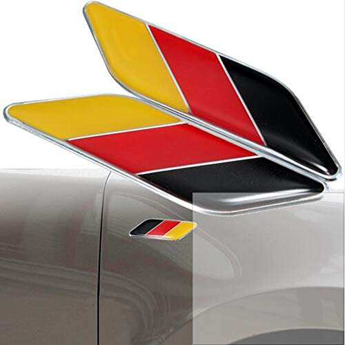2pcs / Paire 3D métal Drapeau Allemand emblème de Voiture emblème Autocollant Sticker