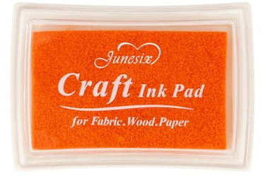 Orange Ink Pad Finger Washable Kids Stamp Ink Pad for Rubber Stamps Paper Scrapbooking