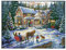 cukol cukol Christmas Cross Stitch Kits, 11ct 11 Count Easy Counted Pre Printed Stamped Cross Stitch Kits for Adults UK, Advanced Crossstitch Embroidery Set for Beginner Starter 14x18 in
