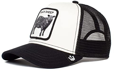 Goorin Bros. The Farm Original Truckerkappe mit verstellbarem Snapback-Verschluss, Weiß (Black Sheep), Einheitsgröße, Einheitsgröße