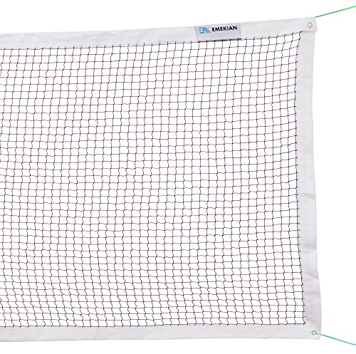 EMEKIAN Outdoor Indoor Badmintonnetz, 6,1 m X 0,76 m Tragbares Badminton-Ersatznetz FüR Den TäGlichen Trainingswettkampf (Ohne Stange, Mit Tragetasche)