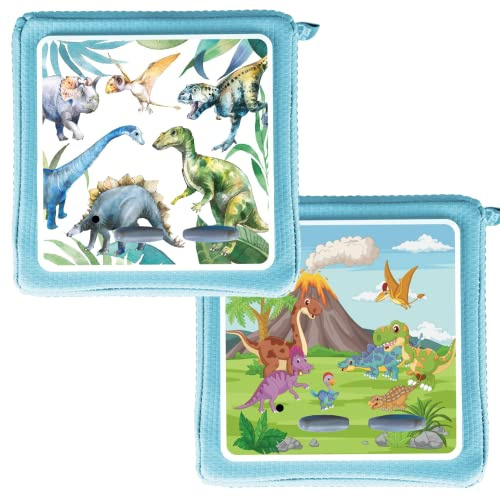 MeinBaby123® Schutzfolie kompatibel mit Toniebox 2er Set | Schutzcover selbstklebend | Premium Qualität | Aufkleber passgenau I Folie Sticker I Toniebox Zubehör (2er Set Dinos)