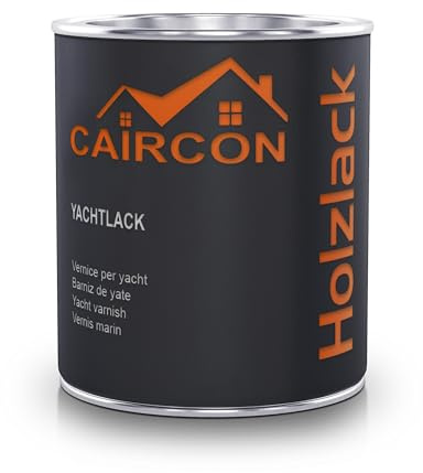 Yachtlack Silbergrau Glänzend Bootslack Holzlack Bootsfarbe für Holz und Metall - 750ml