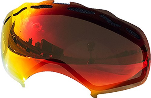 ZERO TECH BASE Kompatible Ersatzscheibe für Oakley Splice Schneebrille, Rot verspiegelt