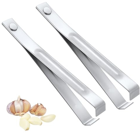 2pcs Pince à Arêtes de Poisson, Pince à Éplucher l'Ail en Acier Inoxydable Outil d'Épluchage de la Peau Pince à Ail pour la Cuisine Gadgets Pratiques Outils pour Légumes