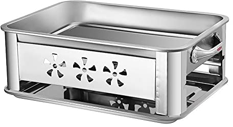 Rostfritt stål Grillad Fiskpanna BBQ Grill Fiskstek Grill Hemma Fiskspis Grillad BBQ Kol Alkohol Grillad Fiskspis