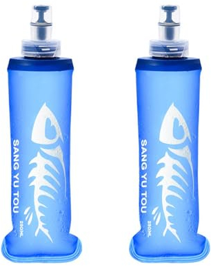 2 Gourde Souple Flasque Running, Soft Flask 250ml, Bouteille d'eau Gourde Sport Pliable Poche Hydratation, Réservoir d'eau Flacon pour Sports de Plein Air, Randonnée, Cyclisme, Camping, Jogging