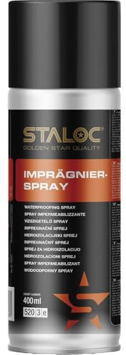 Staloc Gewebe & Leder Imprägnierspray - wasser-, schmutz- und ölbweisend - ideal für Textil- und Lederoberflächen, 400ml