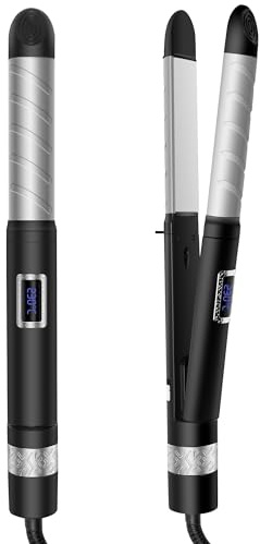 Hair Straighteners, Lisseur Boucleur Cheveux 2 en 1, Lisseur Cheveux Professionnel, Fer à Lisser et Boucler 2 en 1, Lisseur de Voyage Lisseur Cheveux Vapeur pour Coiffures Lisses, Douces et Brillantes