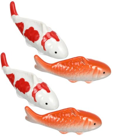 HEATSHAKING 4 Pezzi Decorazioni Galleggianti per Acquari da Simulati per Giardino Effetto Visivo Incantevole e Resistente All