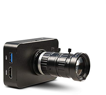 MOKOSE 12MP 4K HDMI Kamera, 1080P USB HD Live-Übertragung Webkamera mit 4K@30FPS Aufzeichnung, Industriekamera C/CS-Mount Zeitraffer und Serienbild, mit 10-50mm Manuellem Telezoomobjektiv