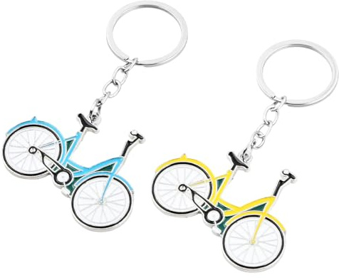 Ziyonix 2 Pezzi Portachiavi per Bicicletta Portachiavi da Bicicletta in Metallo PORtachiavi per Bici da Strada PORTACHIAVI in Metallo per Uomini Donne Regalo Creativo per Appassionati di Ciclismo
