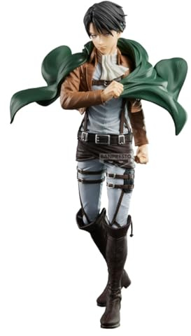 Banpresto Statuetta Azione Levi Attack On Titan - Grandista 27 cm - BP29876P Multicolore - Figura da collezione - Ideale per gli appassionati di Anime
