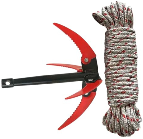 NUOBESTY Râteau Coupe-Herbe Aquatique Pliable en Acier Inoxydable Dents De Scie, Outil De Désherbage pour Jardin Extérieur, Entretien Bassin Aquatique, Équipement Pratique Robuste