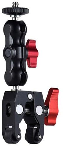 Support de serrage pour appareil photo reflex numérique avec rotule à 360 degrés pour lumières LED et téléphones