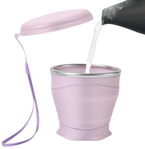 Generisch pieghevole da 260 ml, in silicone per alimenti, per backpacking, attività all'aperto, viaggi, donne, uomini, bambini, famiglia e famiglia