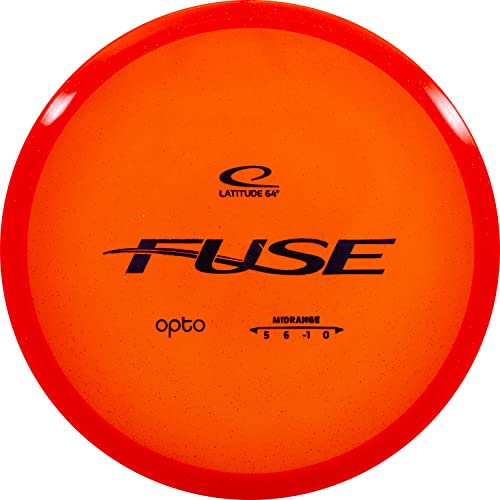 D·D DYNAMIC DISCS Latitude 64 Opto Fuse Disc Golf Midrange | Beginner Friendly Understable Midrange Golf Disc | Durable Premium Plastic | Easy to Throw w/Strong Turn | 170g+ (Orange)