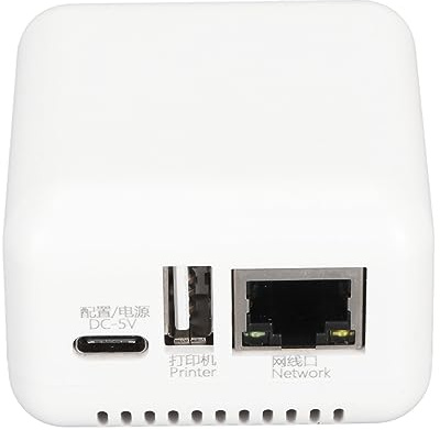 Pyhodi Server di Stampa Wireless, Server di Stampa di Rete USB 2.0 perXP3.4, Supporta la Stampa di Immagini, Interfacce Multiple, Compatibile con la Maggior Parte delle (Spina Europea)