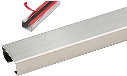 Kabelkanal Langlebiger Edelstahl-Kanal, Selbstklebender Kabelkanal Hider Für 2/3/5/7/13 Kabel, Kabelmanagement-Kit/ Metall-Kabelkanal/ Schutzabdeckung Für Kabelorganisator ( Size : Silver-1m-20x10mm )