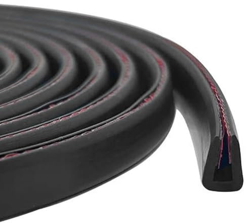 Gohytal Protection des bords en caoutchouc, profilé de protection des bords en caoutchouc EPDM, protection des bords pour tôle, portes de voiture, coins de table, protection de douille en forme de U,