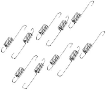 Partuto 10pcs 8.5cm Length Silver Tone Motorcycle Brake Pedal Return Spring Replacement