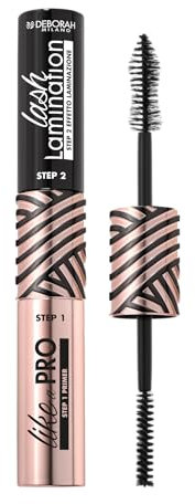 Deborah Milano - Mascara Like a PRO Lash Lamination, Mascara Nero 2 in 1 con Primer alla Cheratina Vegetale e Acido Ialuronico Idratante, Effetto Laminazione Istantaneo con Formula Nutriente, 13ml