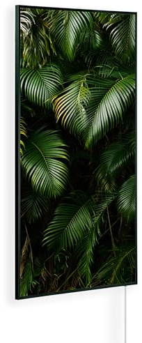 Könighaus bild-infravärmare - 1200 Watt | 5 års garanti | Dubbel överhettningsskydd | Ultraplatt värmeelement för 18-29 m² | Ramfärg: svart | Motiv: 11. Tropicana