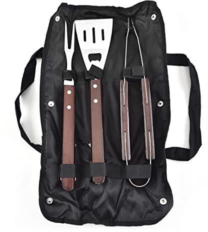 Juego de Herramientas para Barbacoa, Accesorios para Parrilla de Barbacoa, Herramientas para cocinar al Aire Libre y para Acampar, Kit de Accesorios para Parrilla de Barbacoa, Utensilios para barbaco