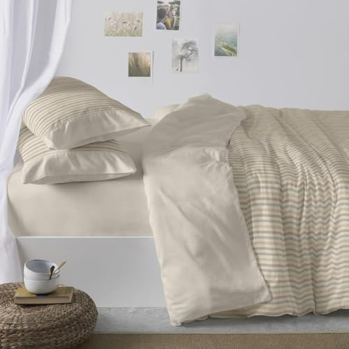 Burrito Blanco | Fundas nórdicas algodón | Cama de 105cm. (+Medidas Disponibles) | Diseño 628 | Color Camel (105x190/200cm.)