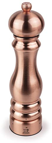 PEUGEOT - Paris Chef u'Select 22 cm Salt Mill - 6 Predefined Grind Settings - Powdered Salt Innovation, Zirlion Mechanism - Stainless Steel - Made in France - Copper Finish