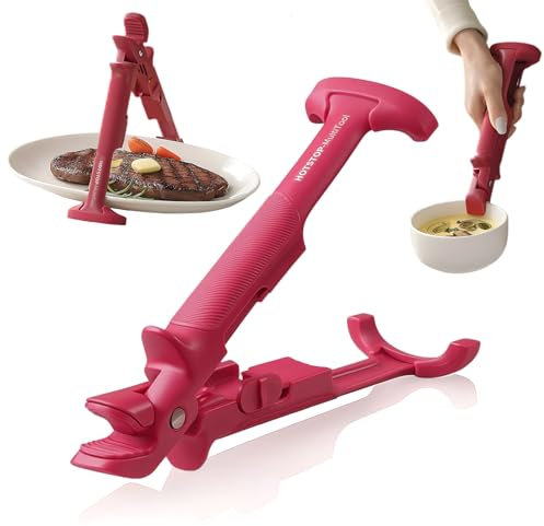 Morsetti per rouladen, pinza per friggitrice ad aria calda, pinze in silicone per airfryer, presa multiuso anti-scottatura, lunghezza 24 cm, per una gestione sicura di ciotole calde e piatti per pizza