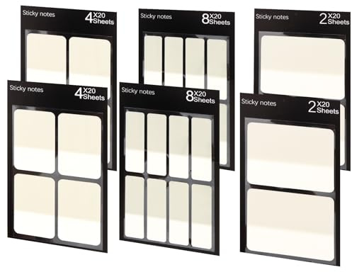 Wanciler 560 Pcs Sticky Notes White Clear Sticky Index Tabs Transparent Tape Flags Page Markers Writable Annotation Tabs File Flags for Reading Notes Notebook Classify Files