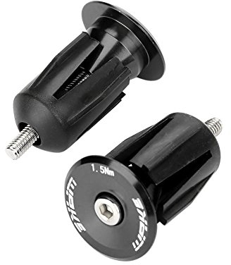 Fahrradlenker Endkappe, Aluminiumlegierung Fahrrad Lenker Endkappen Fahrrad Bar Ends Lenkerstopfen für Rennrad Lenker Mountainbike(Schwarz)