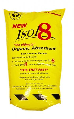 Isol8 Organic Absorbent - Made Entirely From Coconut Husks. Organic,100% Recycled Coconut. Suitable for use on a range of fluids