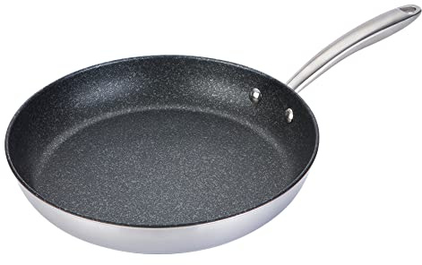 Prestige Scratch Guard Non Stick Frying Pan 29cm - Stainless Steel Induction Frying Pan, Scratch Resistant, Suitable for All Hobs, Oven & Dishwasher Safe Durable Cookware